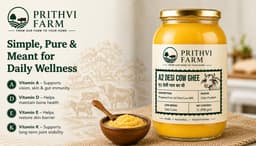 Jar of Prithvi Farms desi ghee